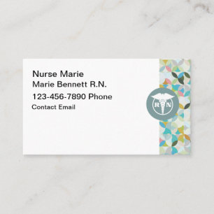 Registered Nurse Stylish Business Card Template