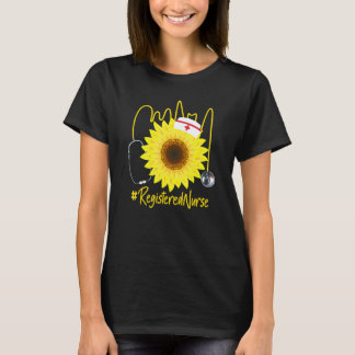 Registered Nurse Sunflower Nurse T-Shirt