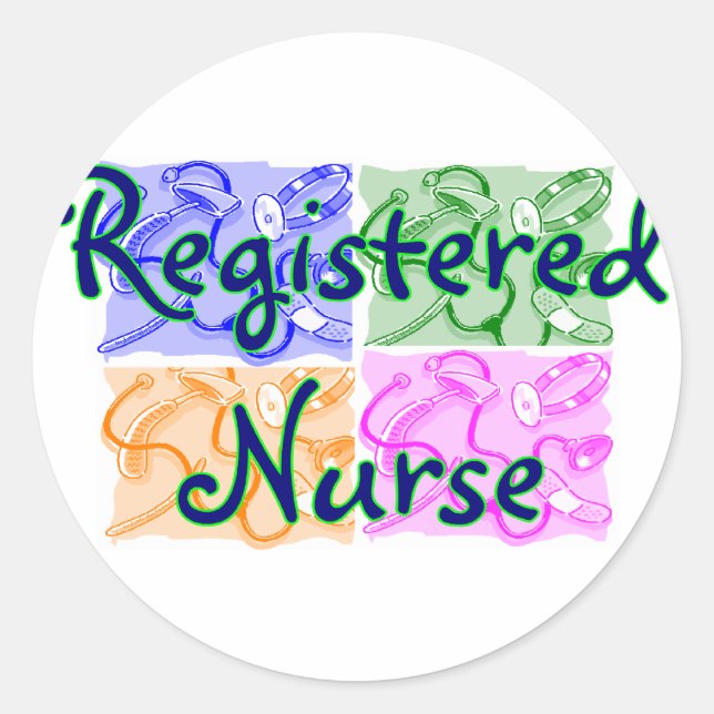 Registered Nurse T-Shirts & Gifts--Unique items Classic Round Sticker (Front)