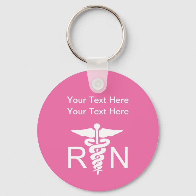 Registered Nurse Theme Key Ring (Front)
