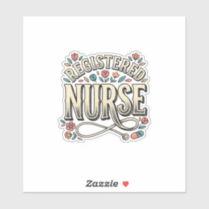 Registered Nurse Vintage Floral Typography Shirt D