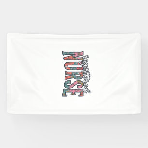Registered Nurse Vintage Floral Typography Shirt D Banner