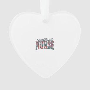 Registered Nurse Vintage Floral Typography Shirt D Ornament