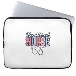 Registered Nurse Vintage Vector Shirt Design_1 Laptop Sleeve