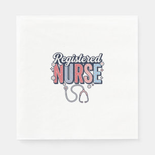 Registered Nurse Vintage Vector Shirt Design_1 Napkin