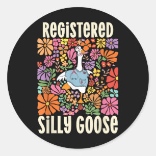 Registered Silly Goose Rn Nurse Day University Sch Classic Round Sticker
