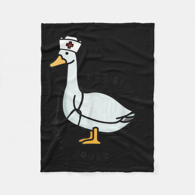 Registered Silly Goose Rn Nurse Stethoscope Nursin Fleece Blanket (Front)