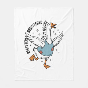 Registered Silly Goose Vintage Vector Shirt Design Fleece Blanket