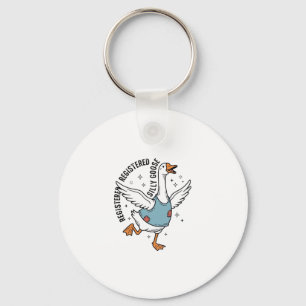 Registered Silly Goose Vintage Vector Shirt Design Key Ring