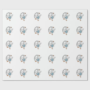 Registered Silly Goose Vintage Vector Shirt Design Wrapping Paper