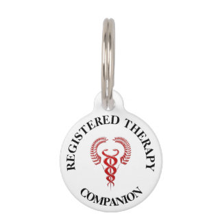 Registered therapy companion pet animal awareness pet tag