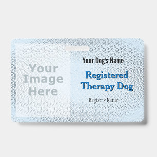 Registered Therapy Dog - Light Blue Badge ID Badge