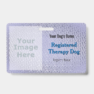 Registered Therapy Dog - Purple Badge ID Badge
