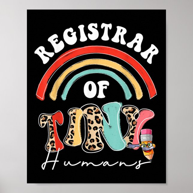 Registrar Of Tiny Humans, Funny School Team Regist Poster (Front)