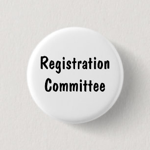 Registration Committee 3 Cm Round Badge
