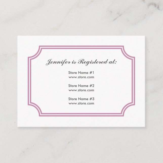 Registry Card with Lotus Square Pattern (Front)