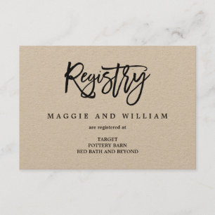 Registry Cards - Brushed Charm