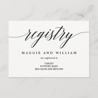 Registry Cards - Modern Script