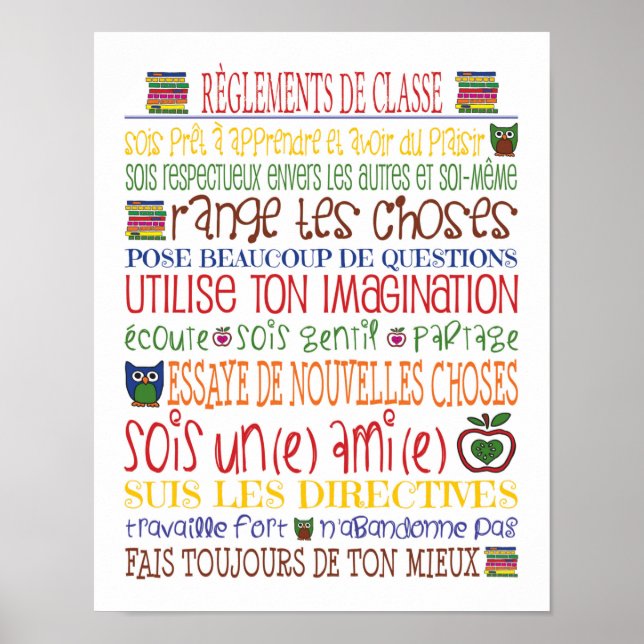 Reglements de Classe Poster (Front)