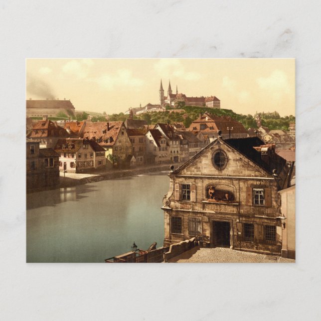 Regnitz and Michaelsberg Bamberg Bavaria Germany Postcard (Front)