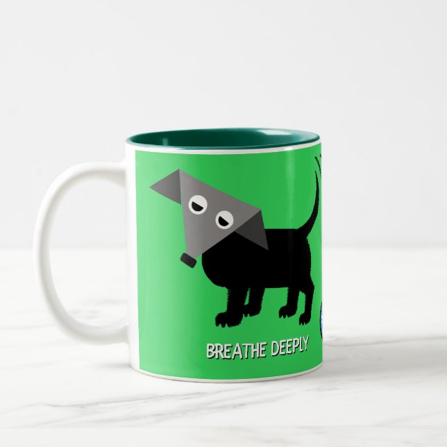 Rego Berto Breath Deeply Two-Tone Coffee Mug (Left)