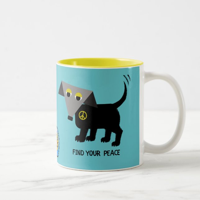 Rego Berto's "Find Your Peace" two-toned mug (Right)