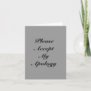 Regret greeting card