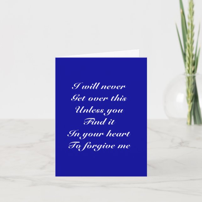 Regret what I did greeting card (Front)