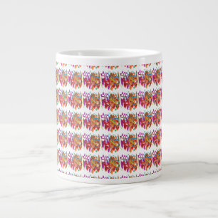 Regular art pattens modern entwined shapes large coffee mug