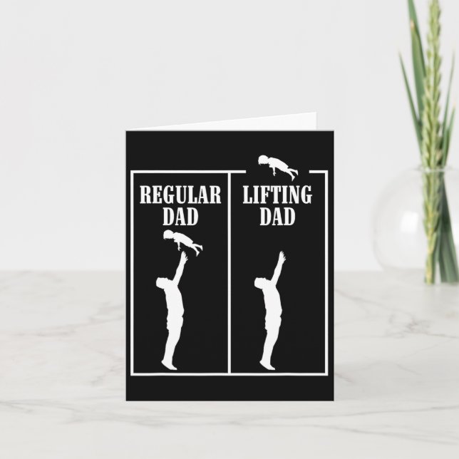 Regular Dad Lifting Dad Funny Bodybuilding Weightl Card (Front)