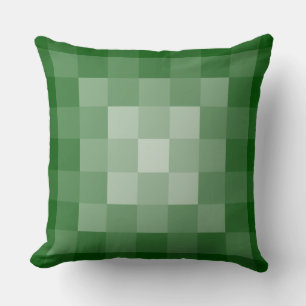 Regular Geometric Green Tints Square Tiles Pixel  Cushion