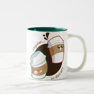 Regular or Decaf? Two-Tone Coffee Mug