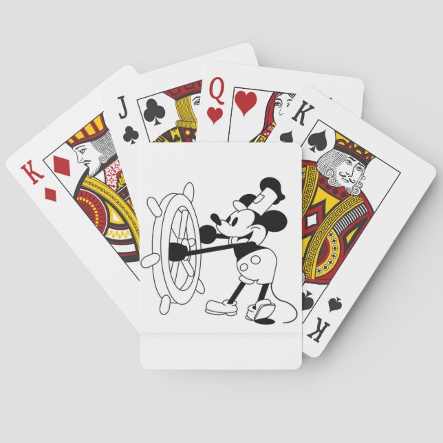 Regular playing cards with Steamboat Willie design (Back)