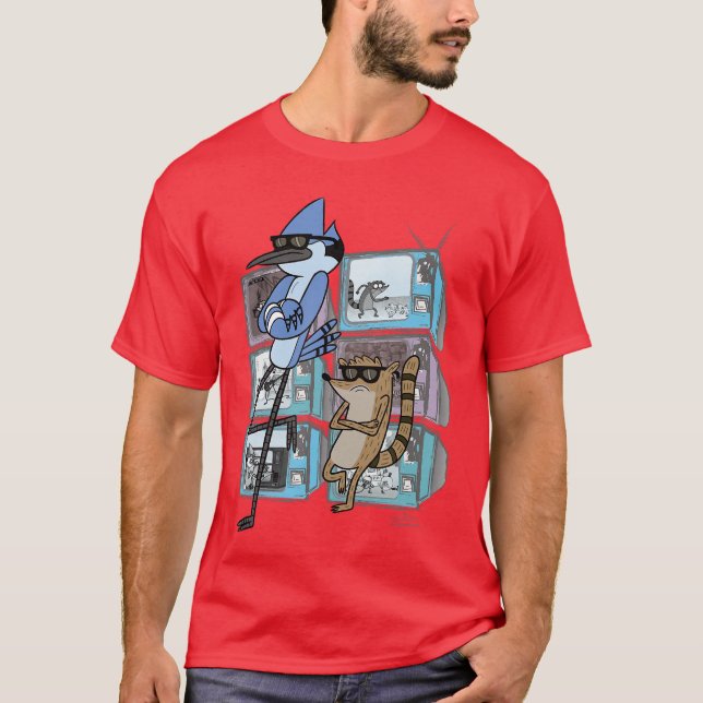 Regular Show Mordecai and RigbyVoo Cool Small funn T-Shirt (Front)