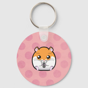Regular Syrian Orange White Hamster Key Ring