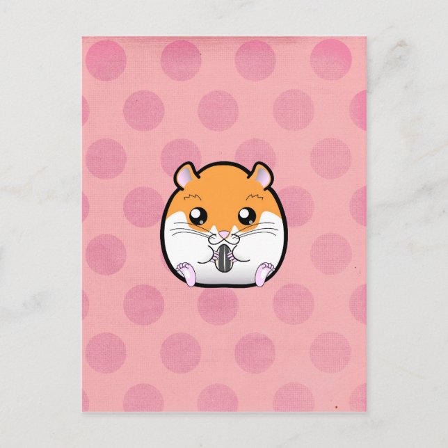 Regular Syrian Orange White Hamster Postcard (Front)
