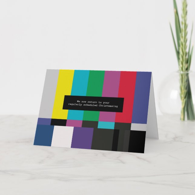 Regularly scheduled Christmas funny 2021 holiday Card (Front)