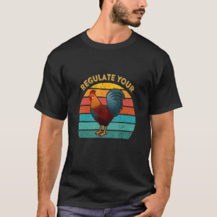 Regulate Your Cook Rooster Chicken Love  Retro Vin T-Shirt
