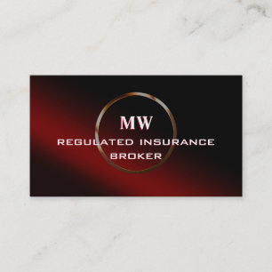 Regulated Insurance Broker, Confident Ring Logo Business Card