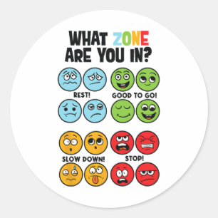 Regulation Before Expectation Autism Adhd Neurodiv Classic Round Sticker