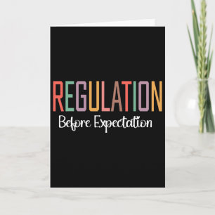 Regulation Before Expectation Autism Special Educa Card