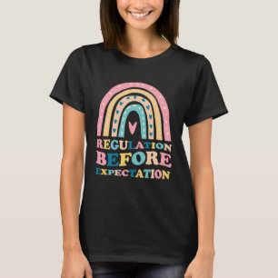 Regulation Before Expectation Retro Neurodiversity T-Shirt