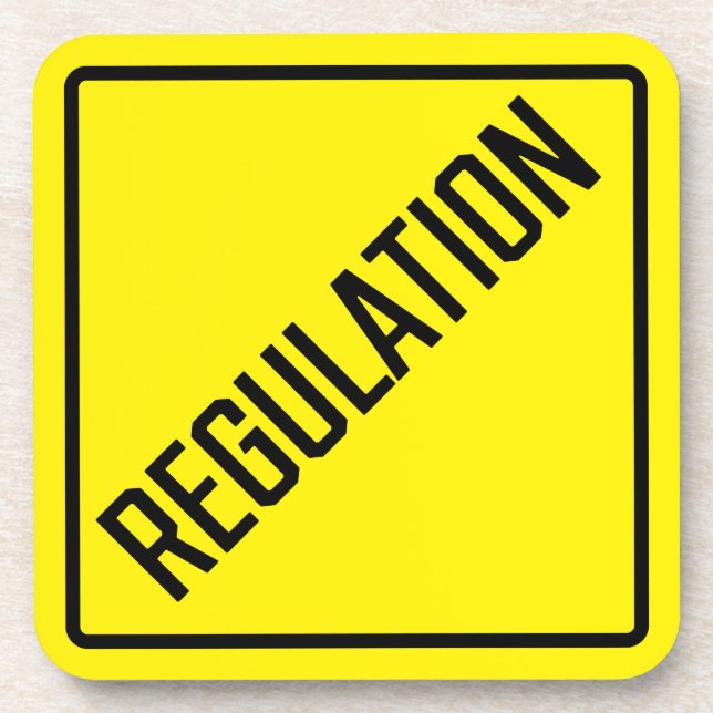 Regulation Hard Plastic Coaster (Front)
