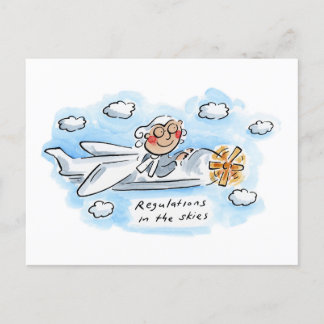 Regulation in the skies postcard