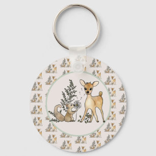 Reh und Eichhörnchen Key Ring