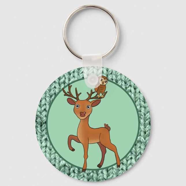 Reh und Eule Key Ring (Front)