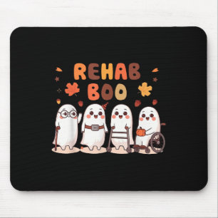 Rehab Boo Halloween Fun Ghost Physical Therapy Ot Mouse Pad
