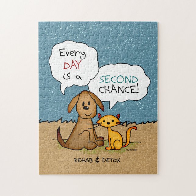 Rehab & Detox Cartoon: Recovery Sobriety DrugFree Jigsaw Puzzle (Vertical)