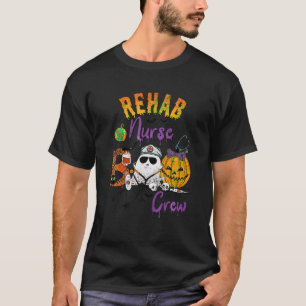 Rehab Nurse Boo Crew Funny Pumpkin Bat Boo Crew Nu T-Shirt