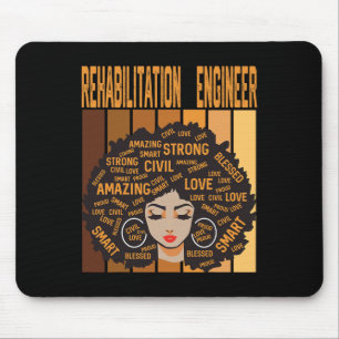 Rehabilitation Engineer Powerful Black History Mon Mouse Pad